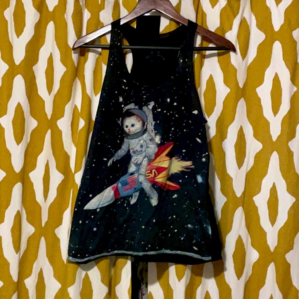 Space cat Racerback Tank *2 for $10*